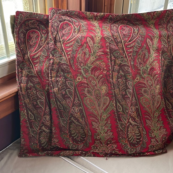 Pottery Barn Accents S2 Cotton And Linen Paisley Pottery Barn